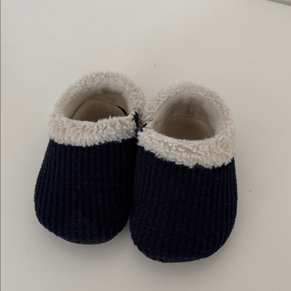 Cozy Navy and Cream TODDLER Shoes